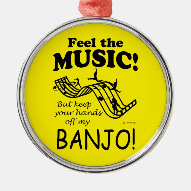 Adorno Metálico Banjo Siente La Música (Frente)