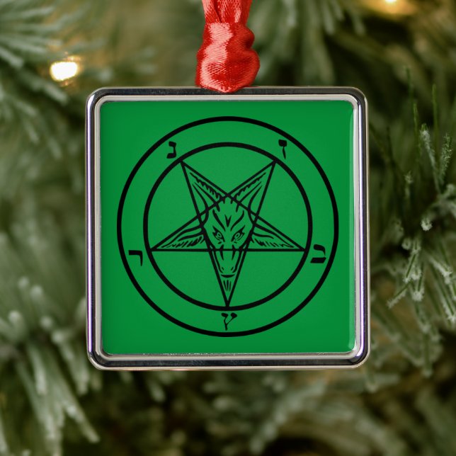 Adorno Metálico Baphomet Pentagram (Árbol)