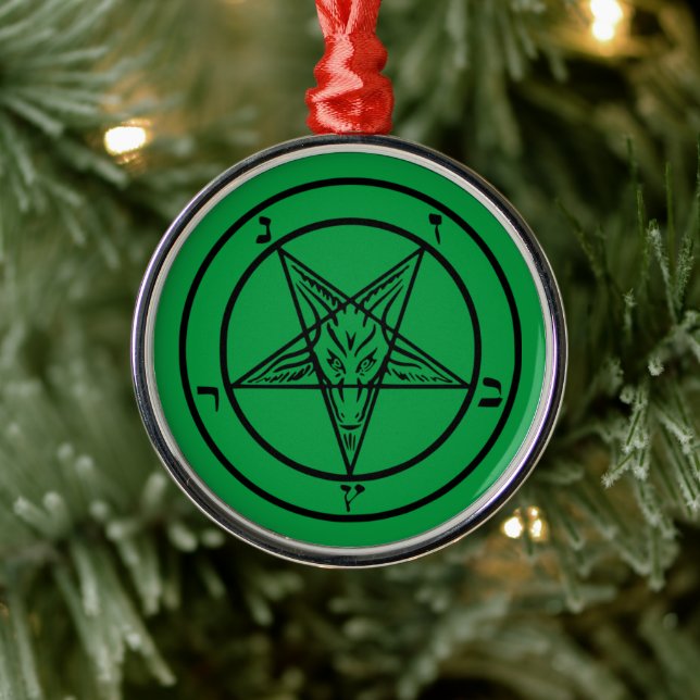 Adorno Metálico Baphomet Pentagram (Árbol)