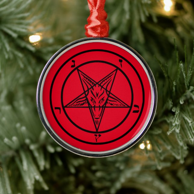 Adorno Metálico Baphomet Pentagram Satanic (Árbol)