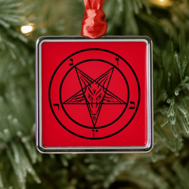 Adorno Metálico Baphomet Pentagram Satanic (Árbol)