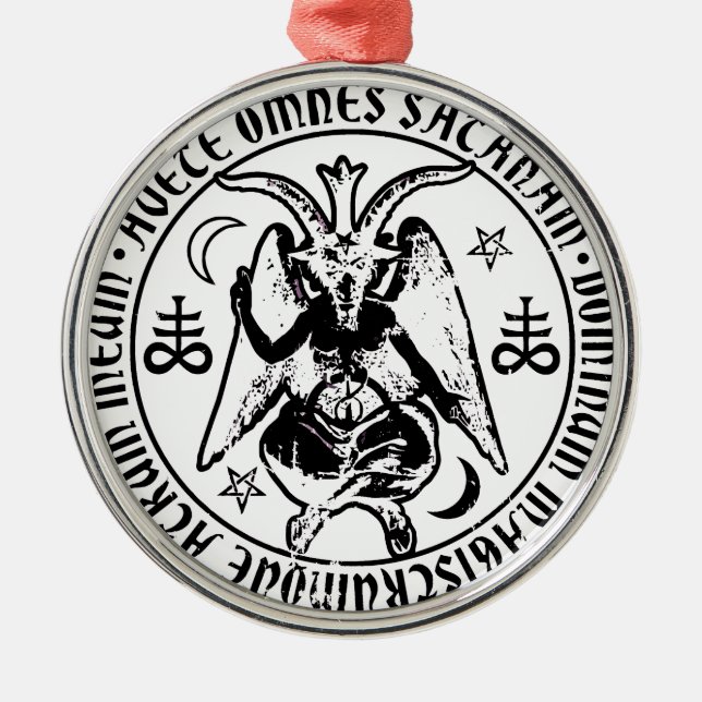 Adorno Metálico Baphomet satánico (Frente)