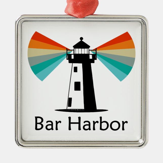 Adorno Metálico Bar Harbor Maine Lighthouse Rainbow (Frente)