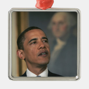 Adorno Metálico Barack Obama anuncia su intento para nombrar