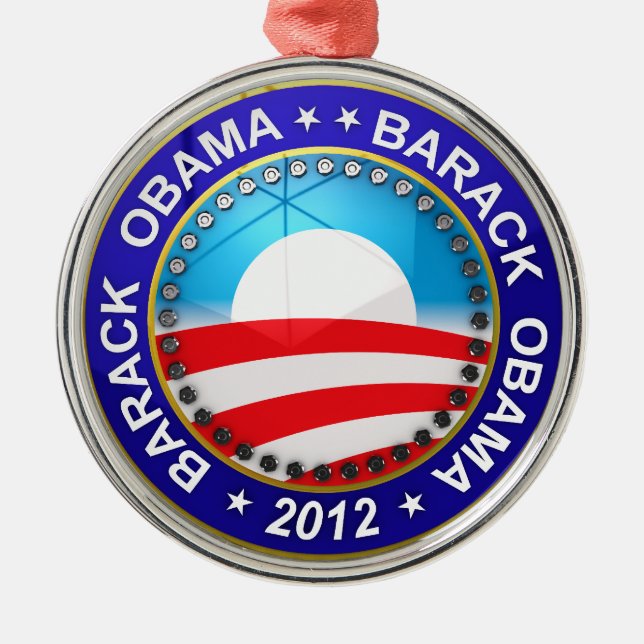 Adorno Metálico Barack Obama para el presidente 2012 (Frente)