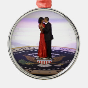 Adorno Metálico Barack y Michelle Obama