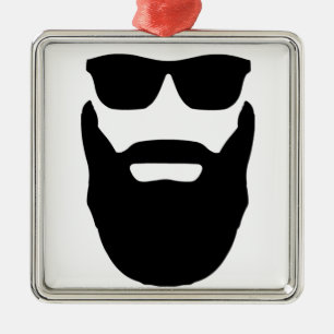 Adorno Metálico Barba y gafas de sol