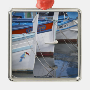Adorno Metálico Barcas de pesca típicas de Provenza pintadas en 2