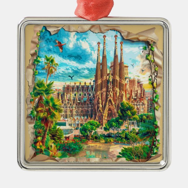 Adorno Metálico Barcelona, España (Frente)