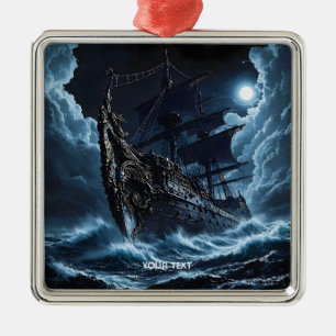 Adorno Metálico Barco Fantasma Corsario Fantasía Lindo