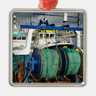 Adorno Metálico Barco pesquero en Guilvinec, Francia