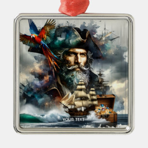 Adorno Metálico Barco pirata de fantasía
