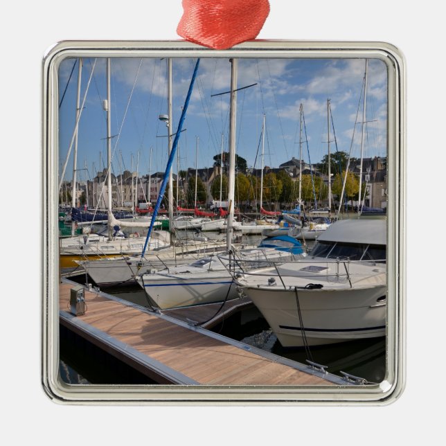Adorno Metálico Barcos de vela en el puerto de Vannes, Francia (Frente)