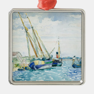 Adorno Metálico Barcos marinos cerca de Venecia