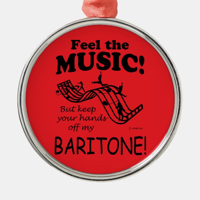 Adorno Metálico Baritone Siente La Música (Frente)