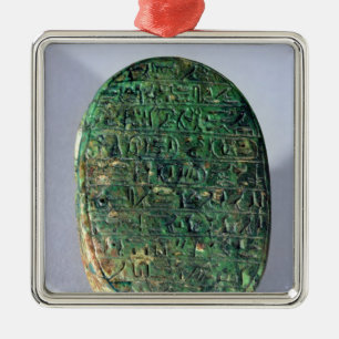 Adorno Metálico Base de un escarabajo de la boda de Amenhotep III