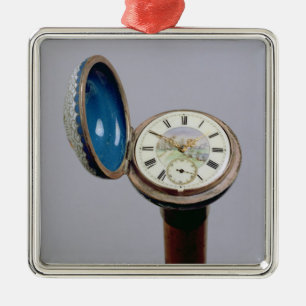 Adorno Metálico Bastón del artilugio del reloj (esmalte del