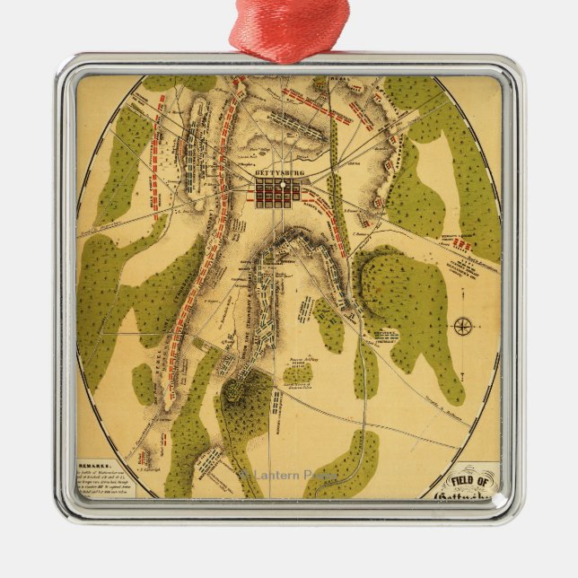 Adorno Metálico Batalla de Gettysburg 7 (Frente)