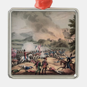 Adorno Metálico Batalla de Pombal, grabada por Thomas Sutherland