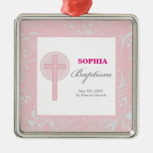 Bautismo Chica de encaje rosado