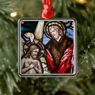 Adorno Metálico Bautismo de Jesús