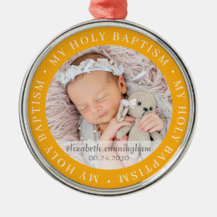 Adorno Metálico Bautismo sagrado marco simple Personalizado modern