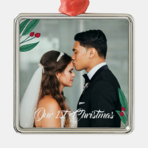 Adorno Metálico Bayas Rojas - Nuestra Primera Navidad - Foto de Bo