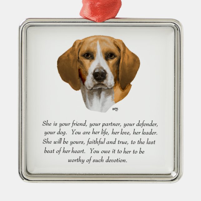 Adorno Metálico Beagle Keepsake (Frente)