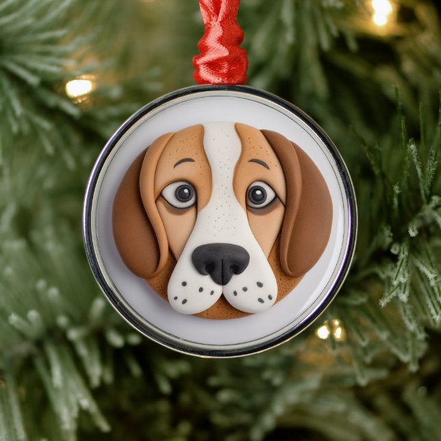 Adorno Metálico Beagle, una deliciosa galleta inspirada (Árbol)
