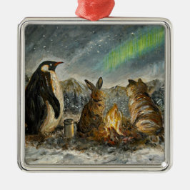 Adorno Metálico Beam Lingering Whimsical Aurora Animals Painting