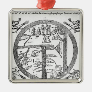 Adorno Metálico Beatus del mappamundi de Turín