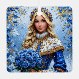 Adorno Metálico Beautiful Snow Maiden