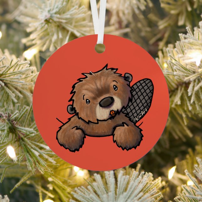 Adorno Metálico Beaver de KiniArt (in situ)