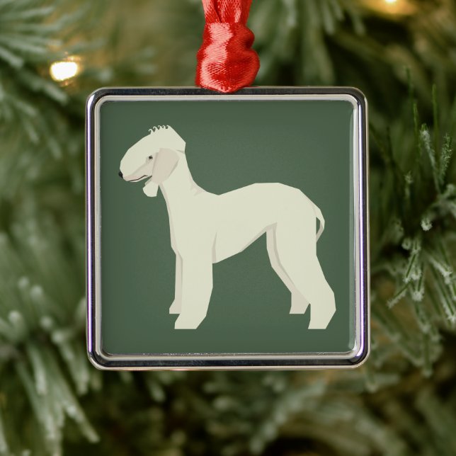 Adorno Metálico Bedlington Terrier (Árbol)