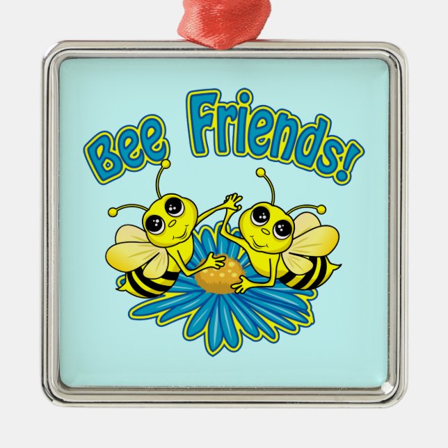 Adorno Metálico Bee Friends (Frente)