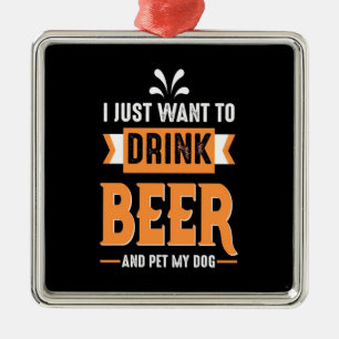 Adorno Metálico Beer Beer Beer and Dog