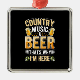 Adorno Metálico Beer Beer Drinker Country Music Beer Cumpleaños