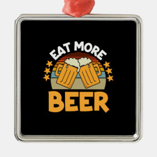 Adorno Metálico Beer Drinker come más cerveza Graciosa Beber Cumpl
