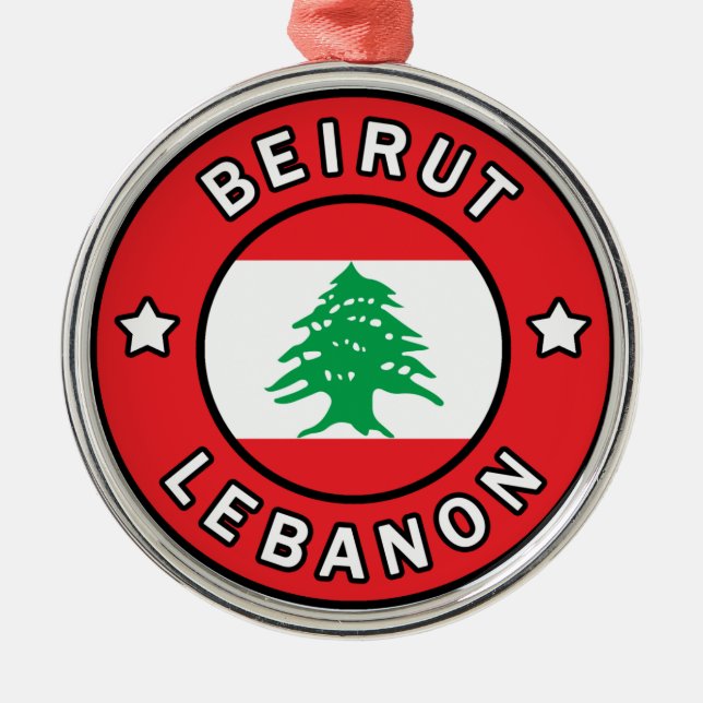 Adorno Metálico Beirut Líbano (Frente)