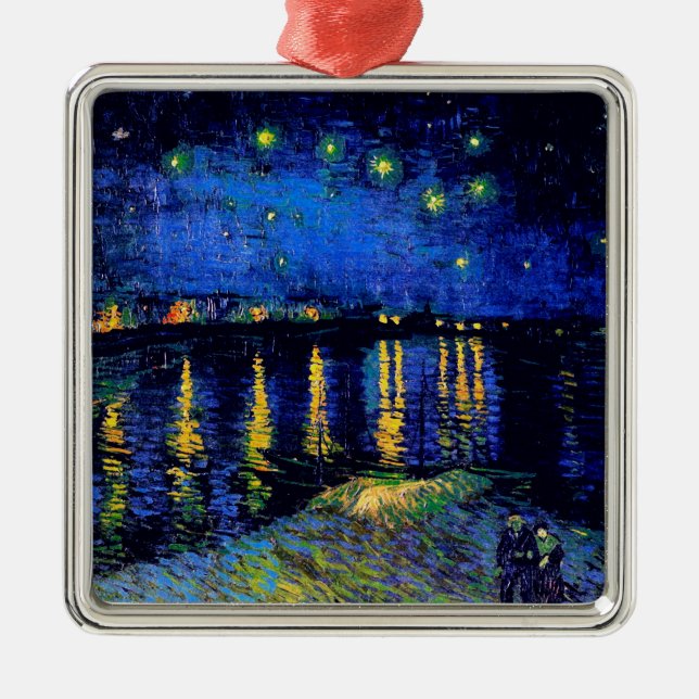 Adorno Metálico Bella Artes de Van Gogh Starry Night Rhone (F474) (Frente)