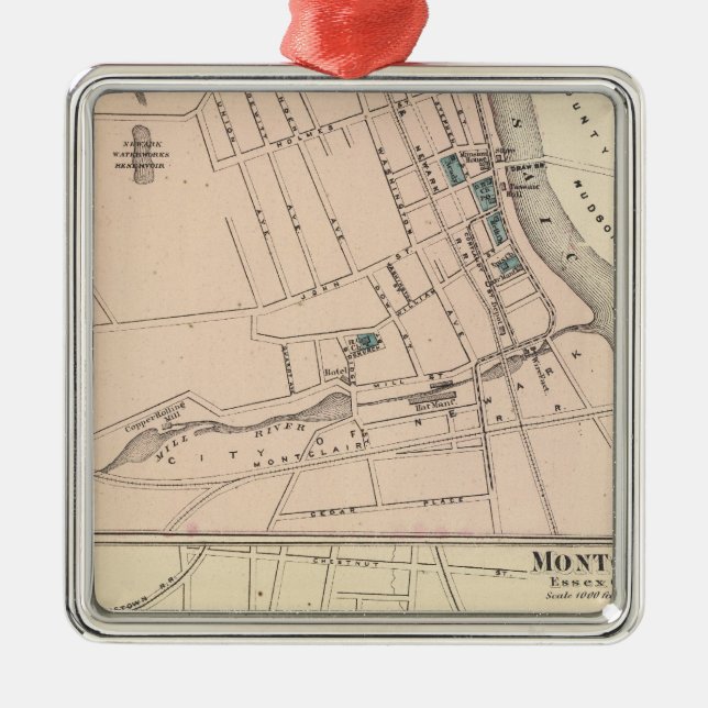 Adorno Metálico Belleville, Montclair, NJ (Frente)