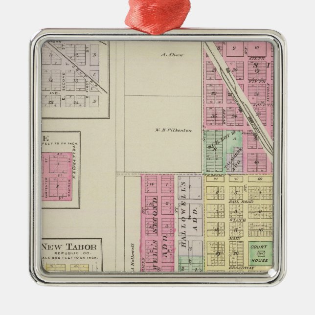 Adorno Metálico Belleville, Talmage, Harbine, Elgo, Kansas (Frente)