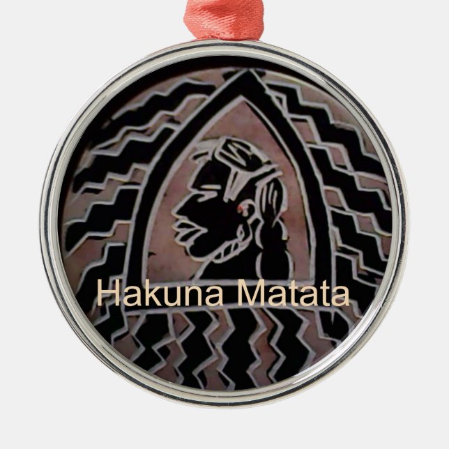 Adorno Metálico Belleza africana: el retrato tribal de Bongo Maasa (Frente)