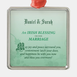 Adorno Metálico Bendición de Felicitación de Boda Irlandesa