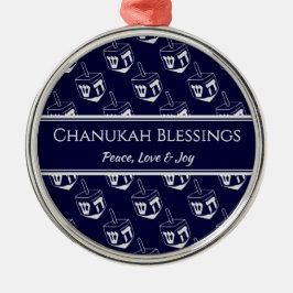 Adorno Metálico BENDICIONES DE CHANUKAH personalizadas| Dreidel GR