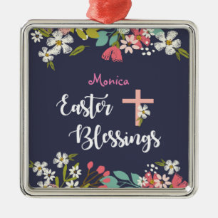 Adorno Metálico Bendiciones de Pascua de las Flores de Cristo Autó