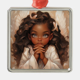 Adorno Metálico Bendiciones del Ángel Negro de Ethereal Guardian