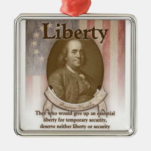 Adorno Metálico Benjamin Franklin - libertad