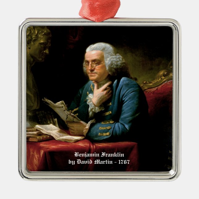 Adorno Metálico Benjamin Franklin Ornament (Frente)