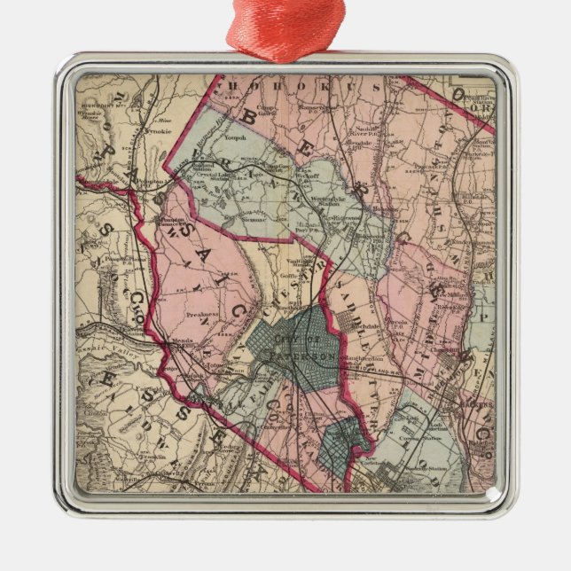 Adorno Metálico Bergen, Passaic Cos, NJ (Frente)